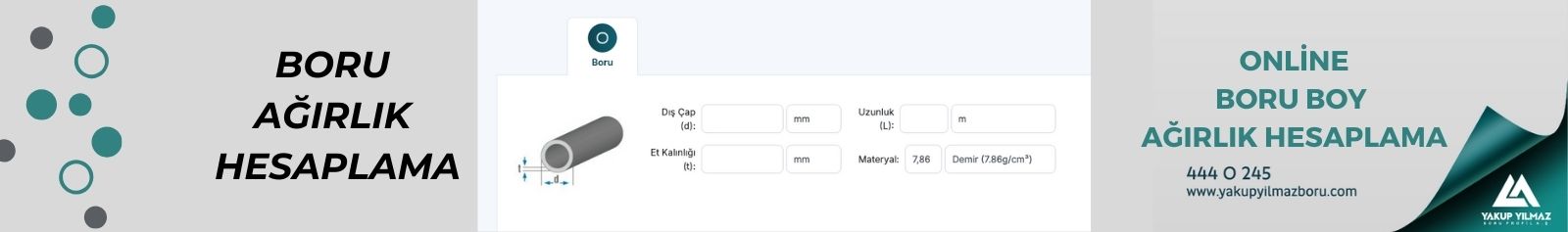 Boru Ağırlık Hesaplama Boru Ağırlık Hesaplama