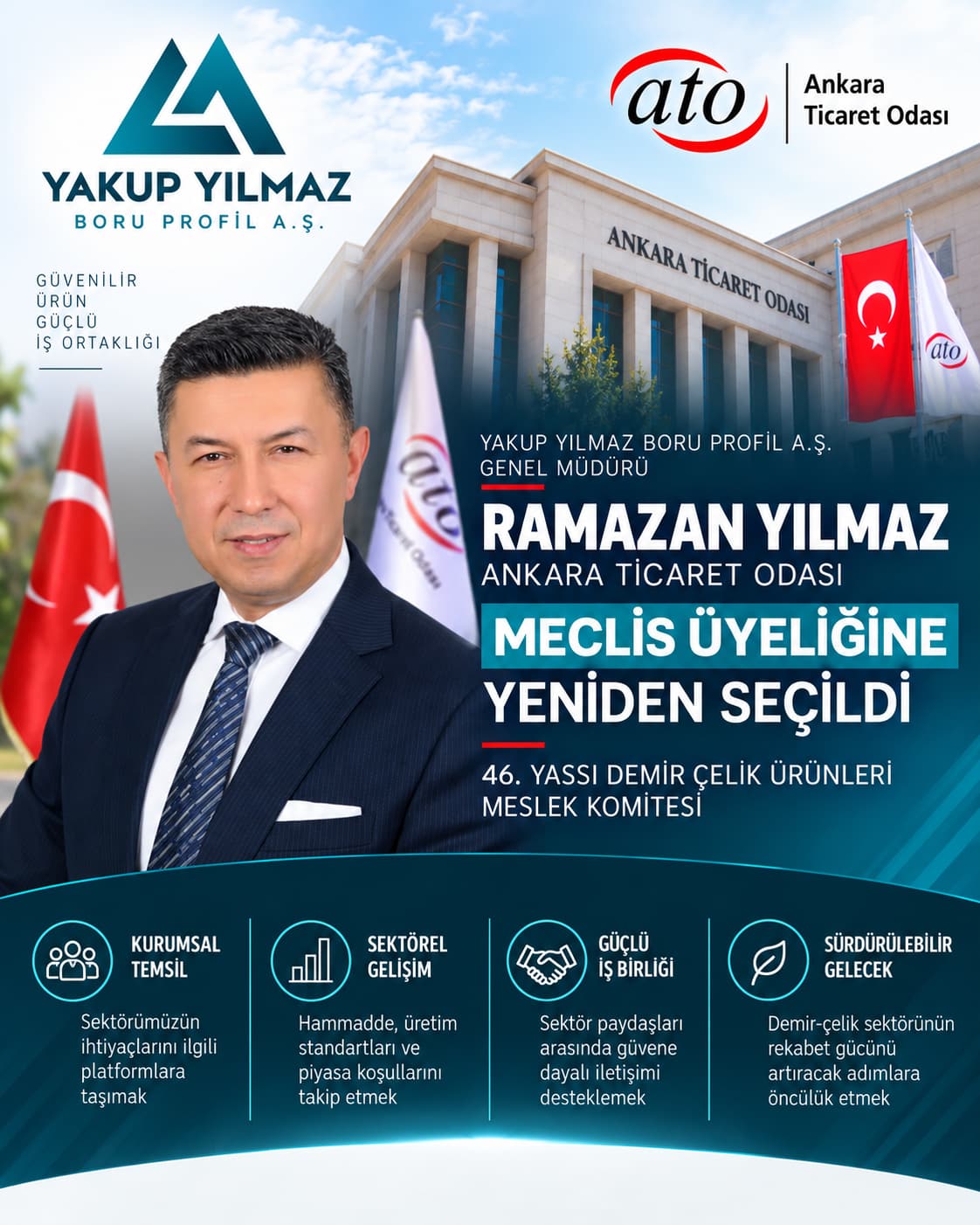 Genel Müdürümüz Ramazan Yılmaz, ATO Meclis Üyeliğine Yeniden Seçildi